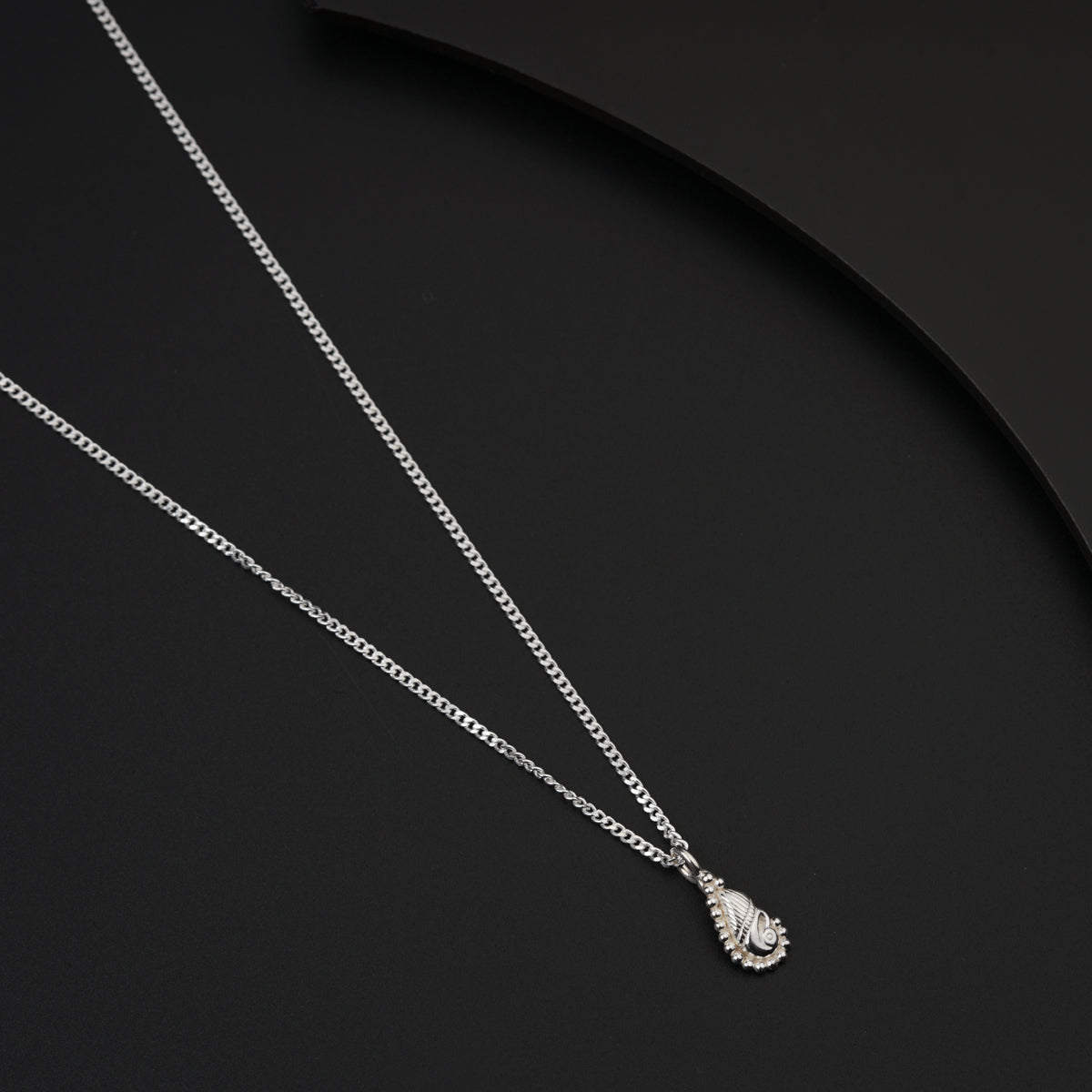 Daily Wear Silver Shiny Peacock Necklace