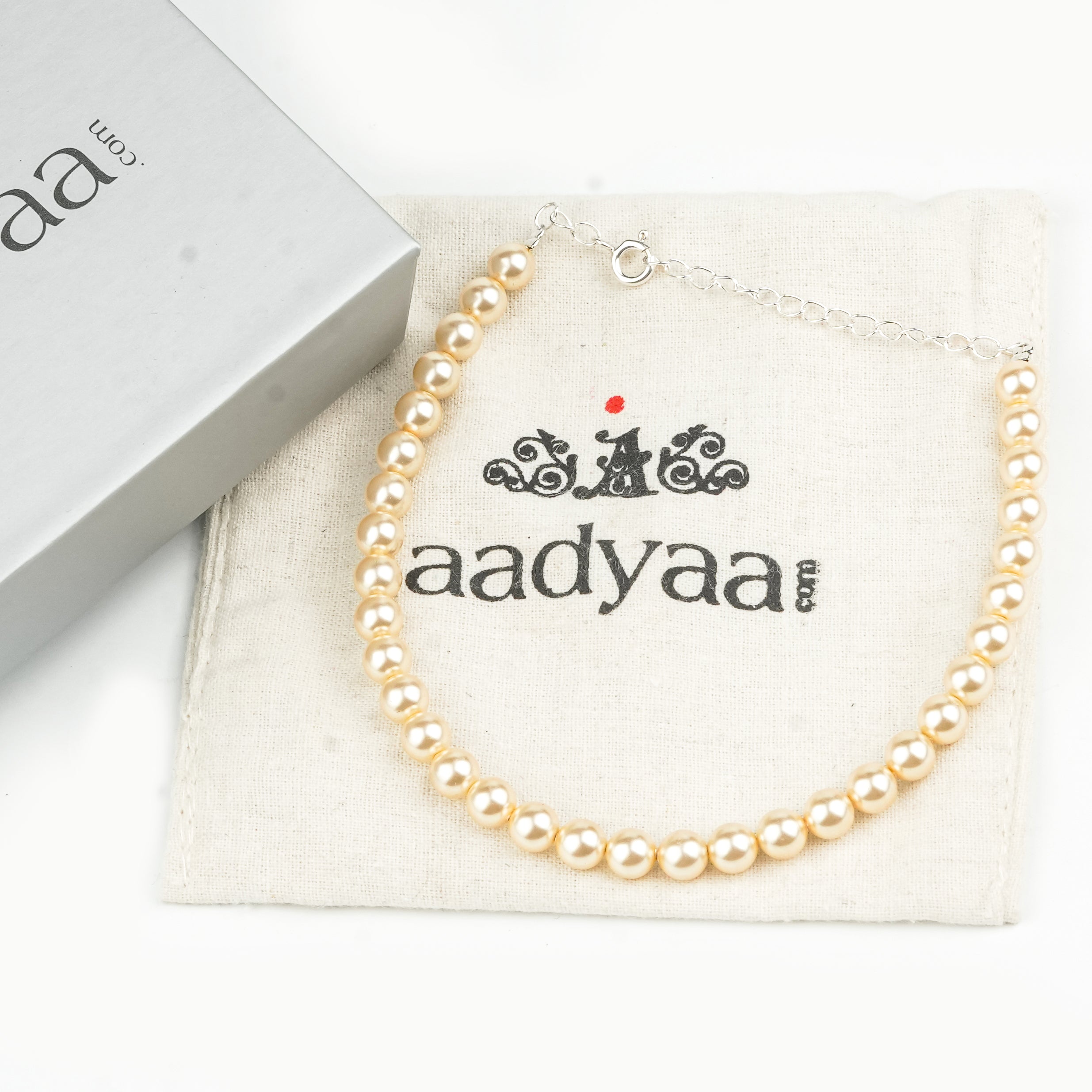 6mm Golden Pearl Anklet (Project Handmade)