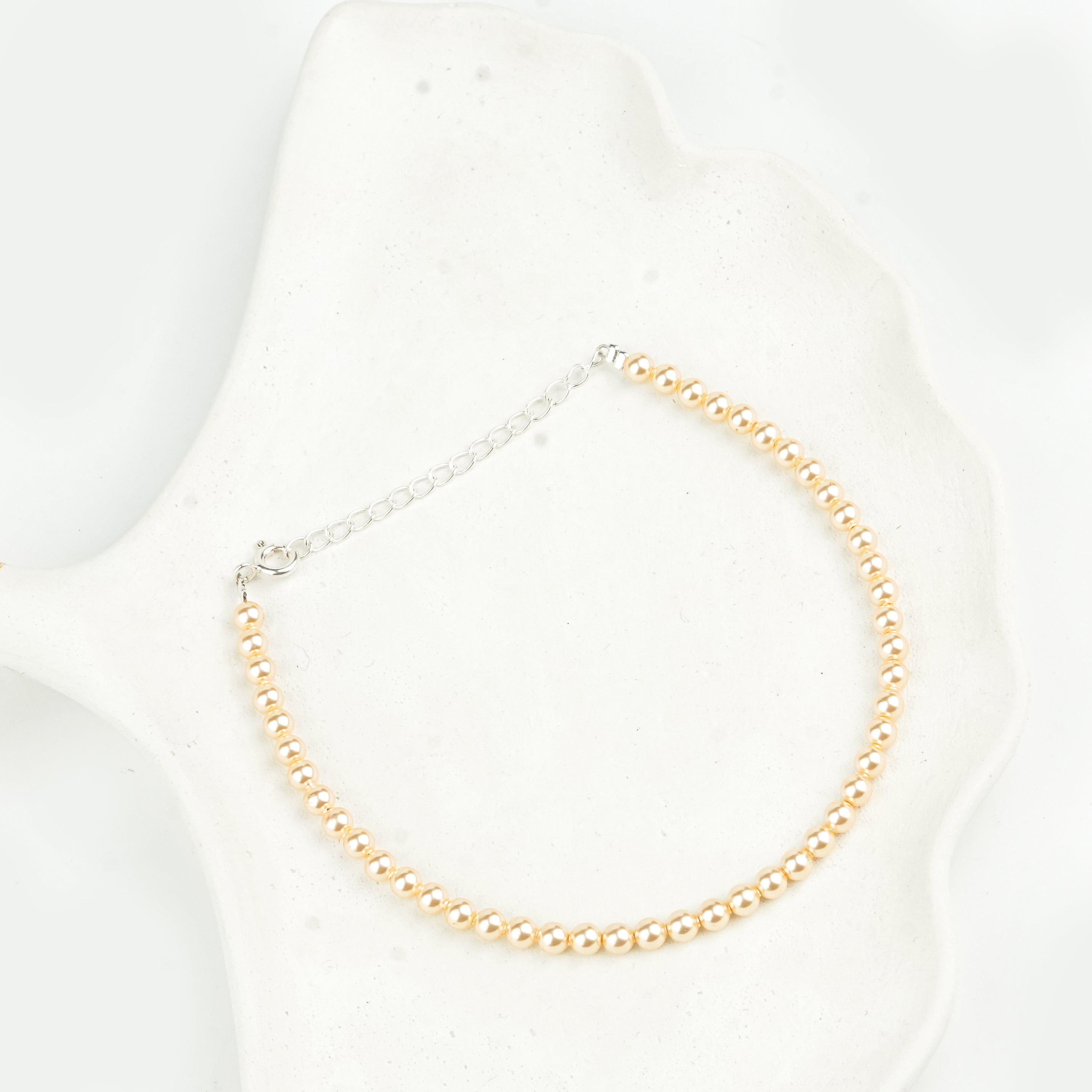4mm Golden Pearl Anklet (Project Handmade)