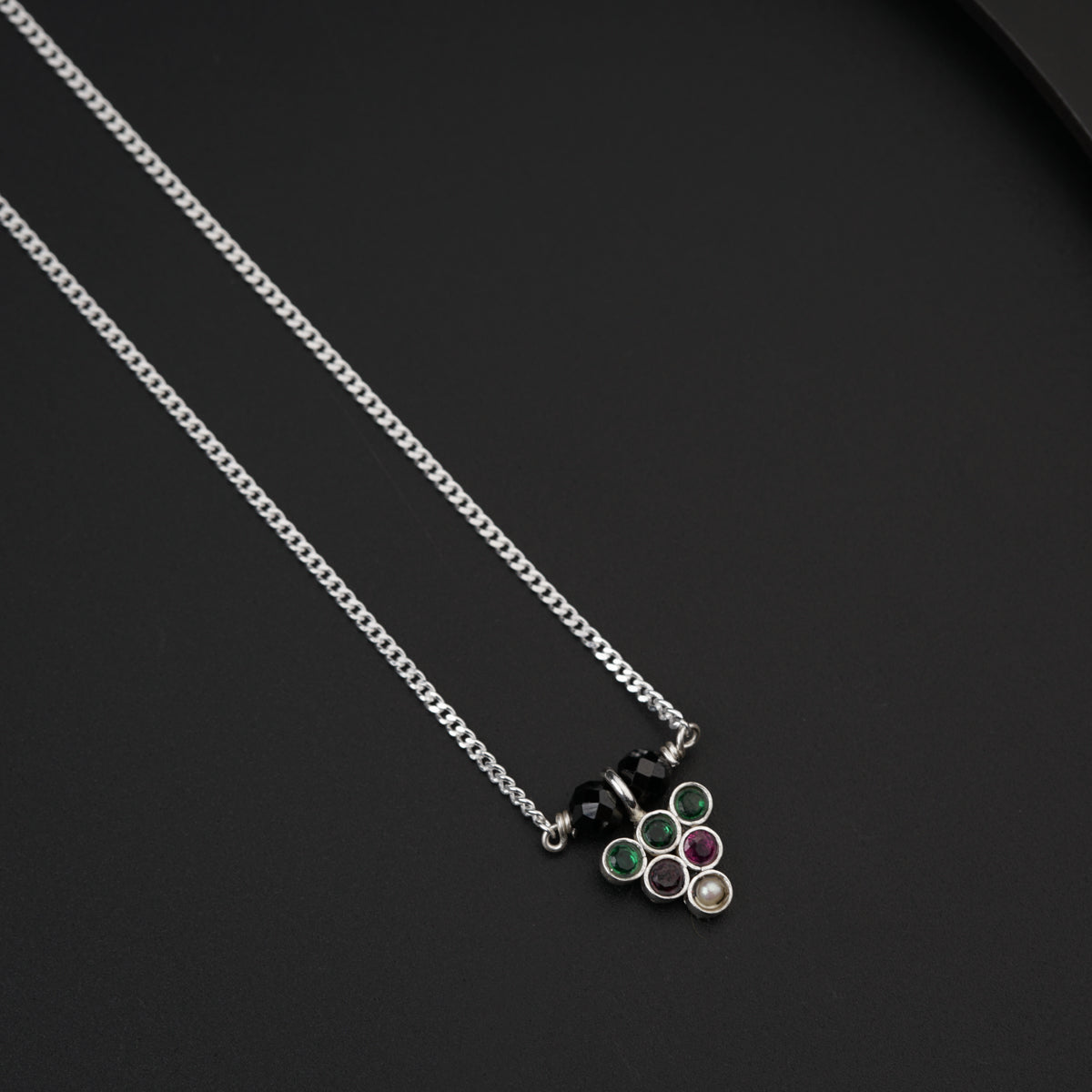 Daily Wear Silver Inverted Triangle Mangalsutra