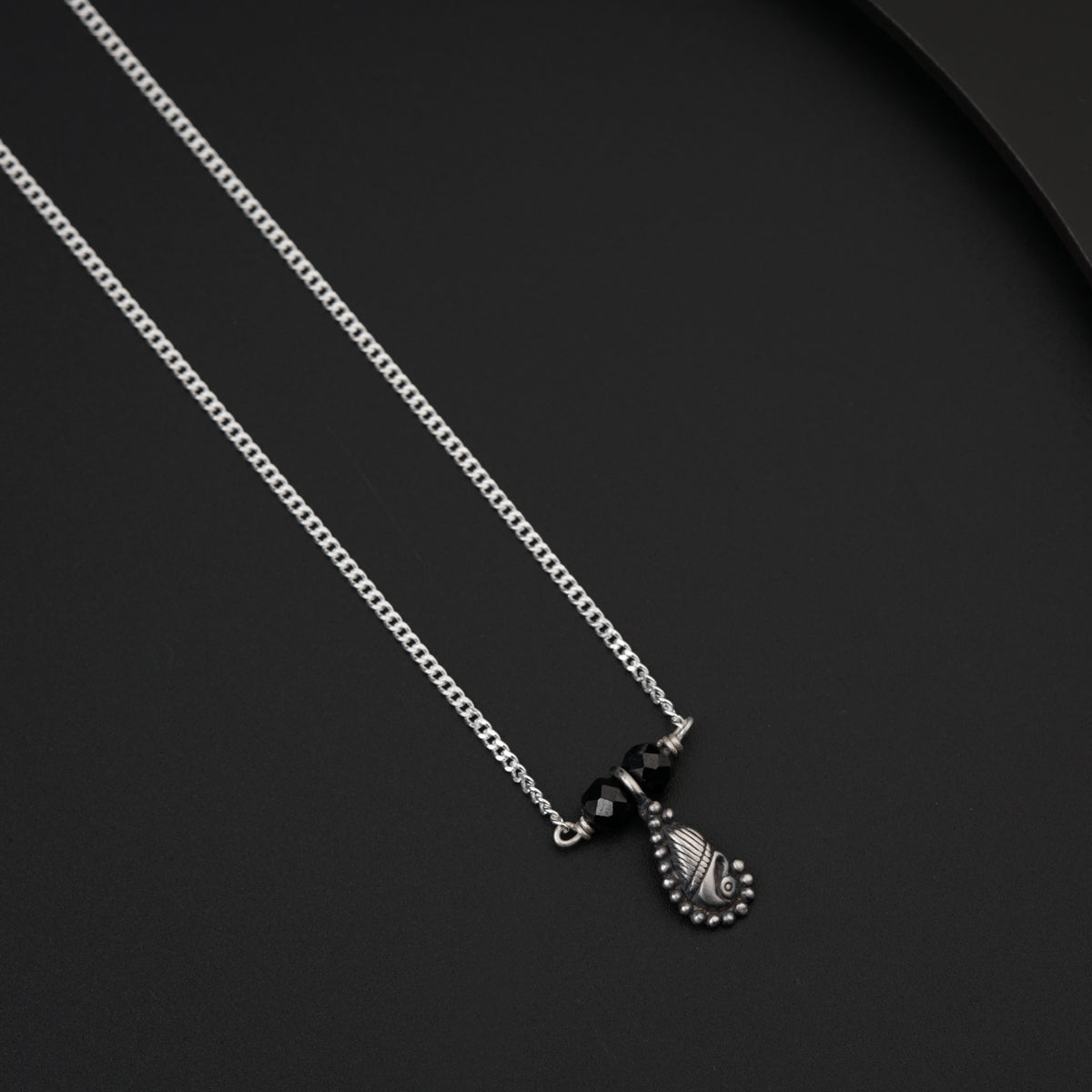 Daily Wear Silver Peacock Mangalsutra