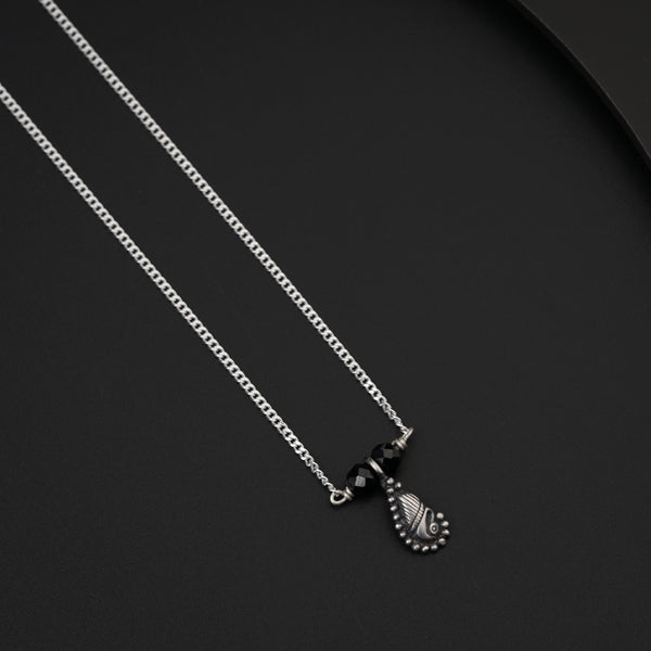 Daily Wear Silver Peacock Mangalsutra