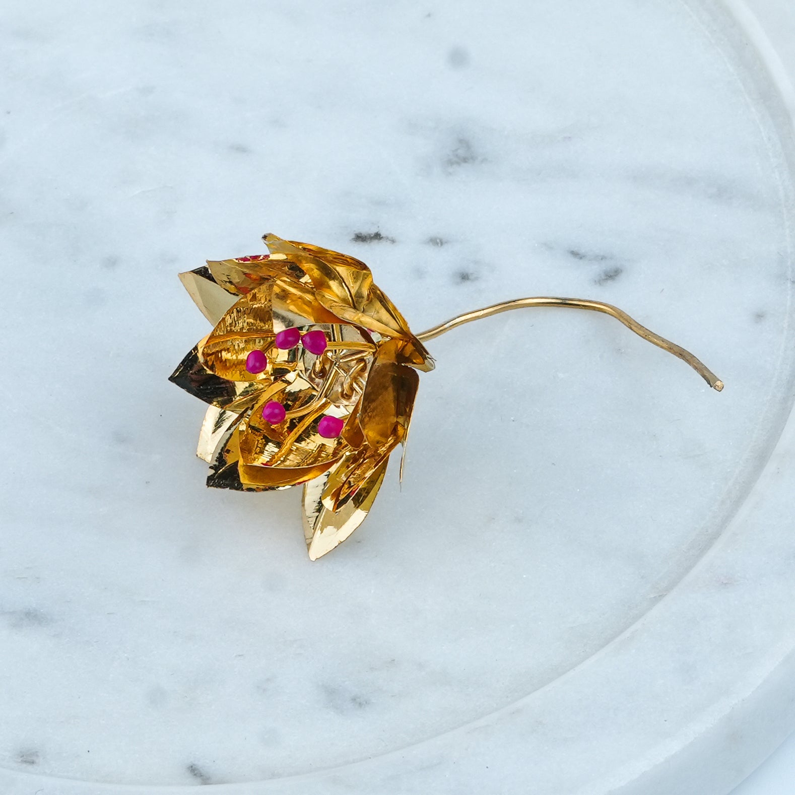 Kamal Lotus Flower – Small | 22K Gold-Plated