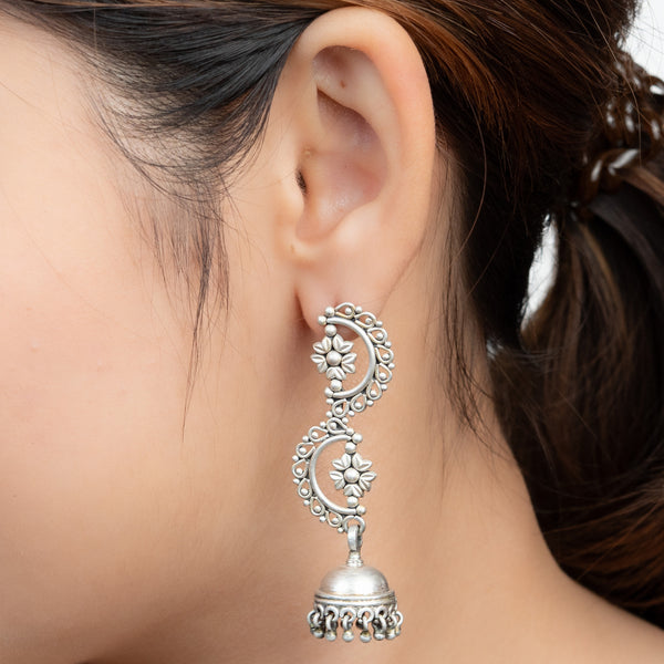 Statement Filigree Vel Jhumki | 92.5 Sterling Silver