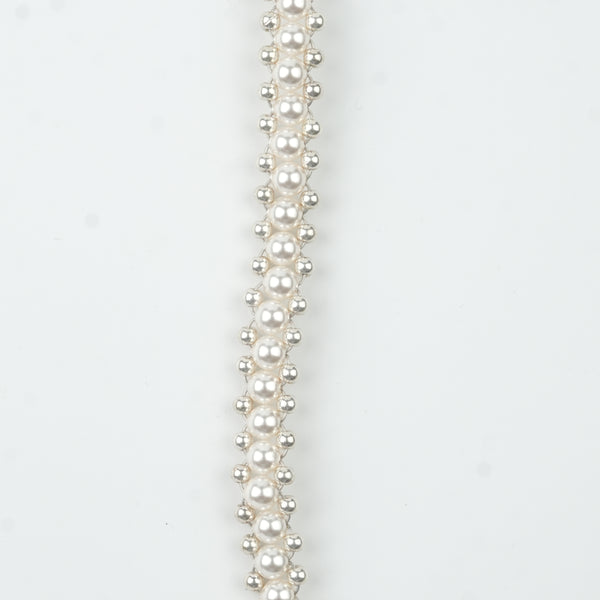 Pearl and Silver Bead Wrapped Bracelet (Project Handmade)