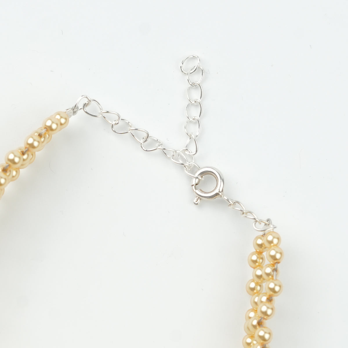 Golden and White Pearl Wrapped Bracelet (Project Handmade)