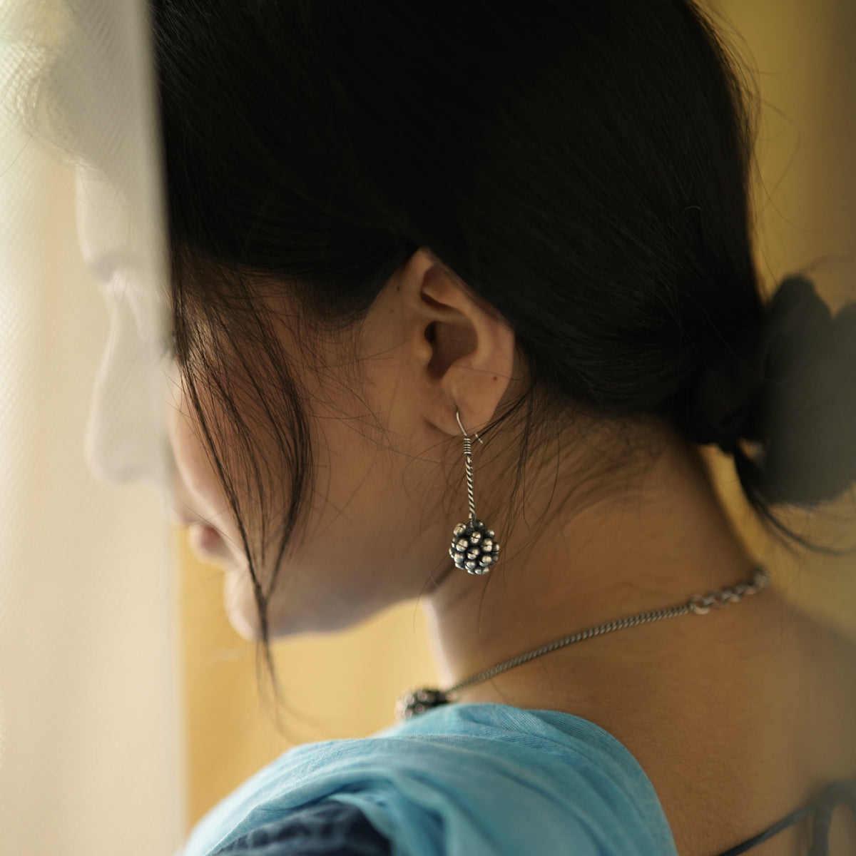 Ghungroo Bunch Earrings (Single): Hook Style