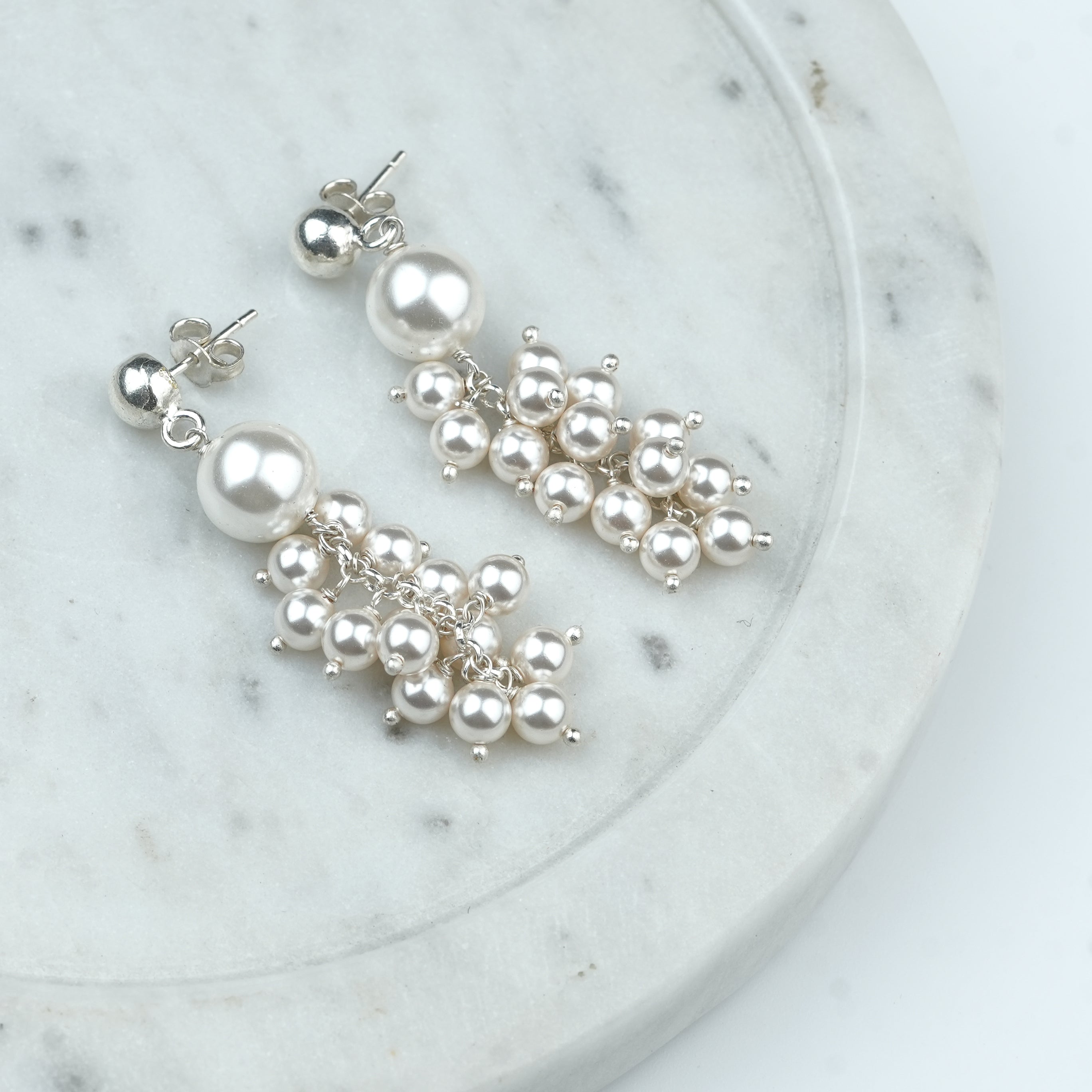 Assorted Pearl Bunch Earring (Project Handmade)