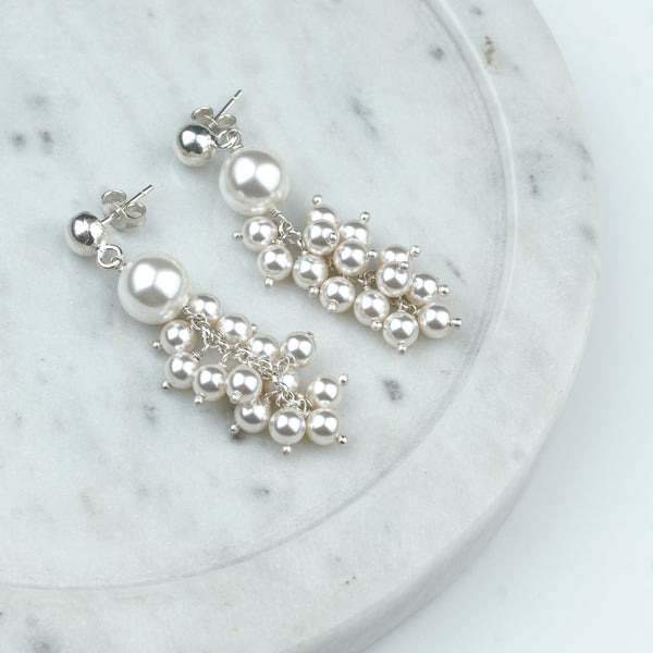 Assorted Pearl Bunch Earring (Project Handmade)