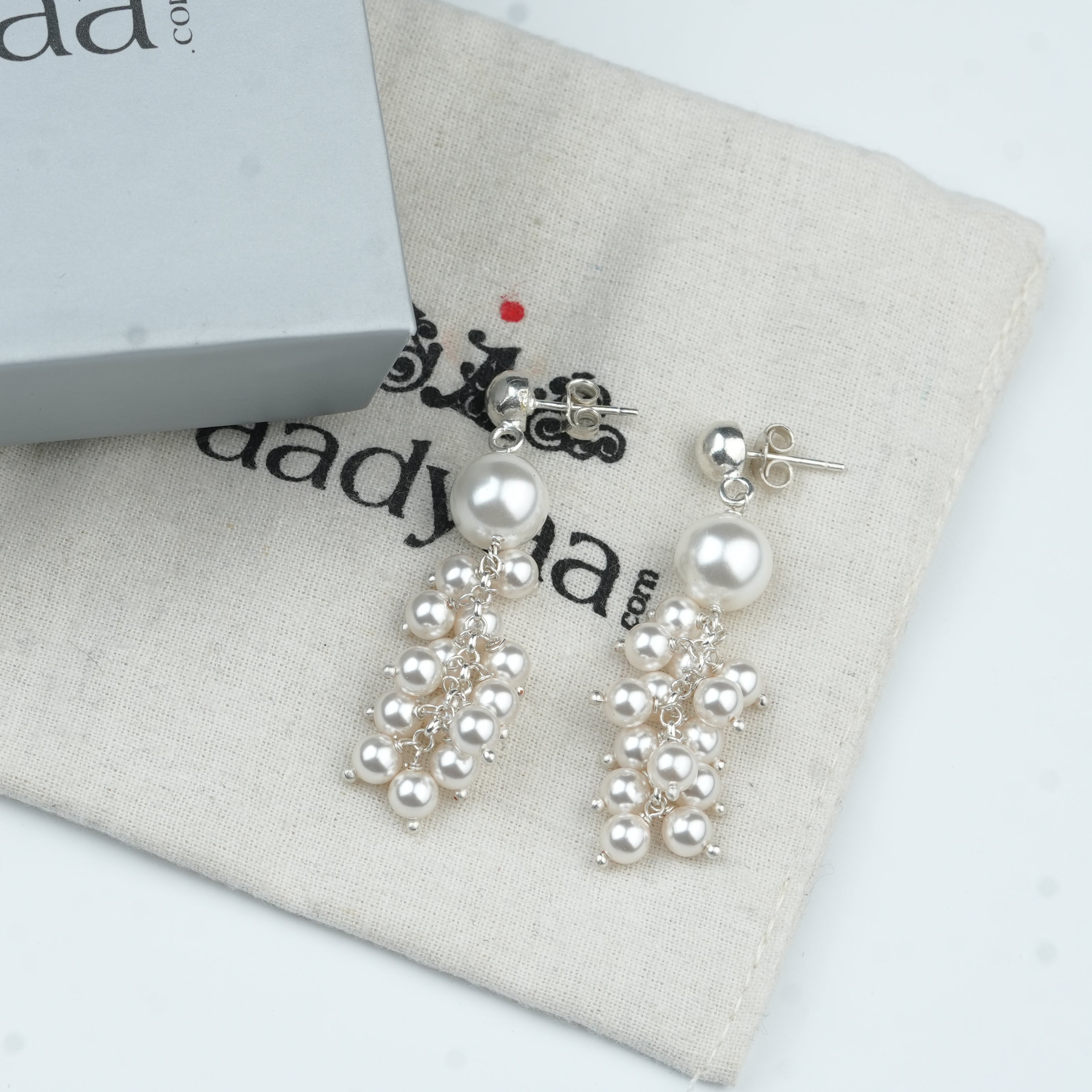 Assorted Pearl Bunch Earring (Project Handmade)