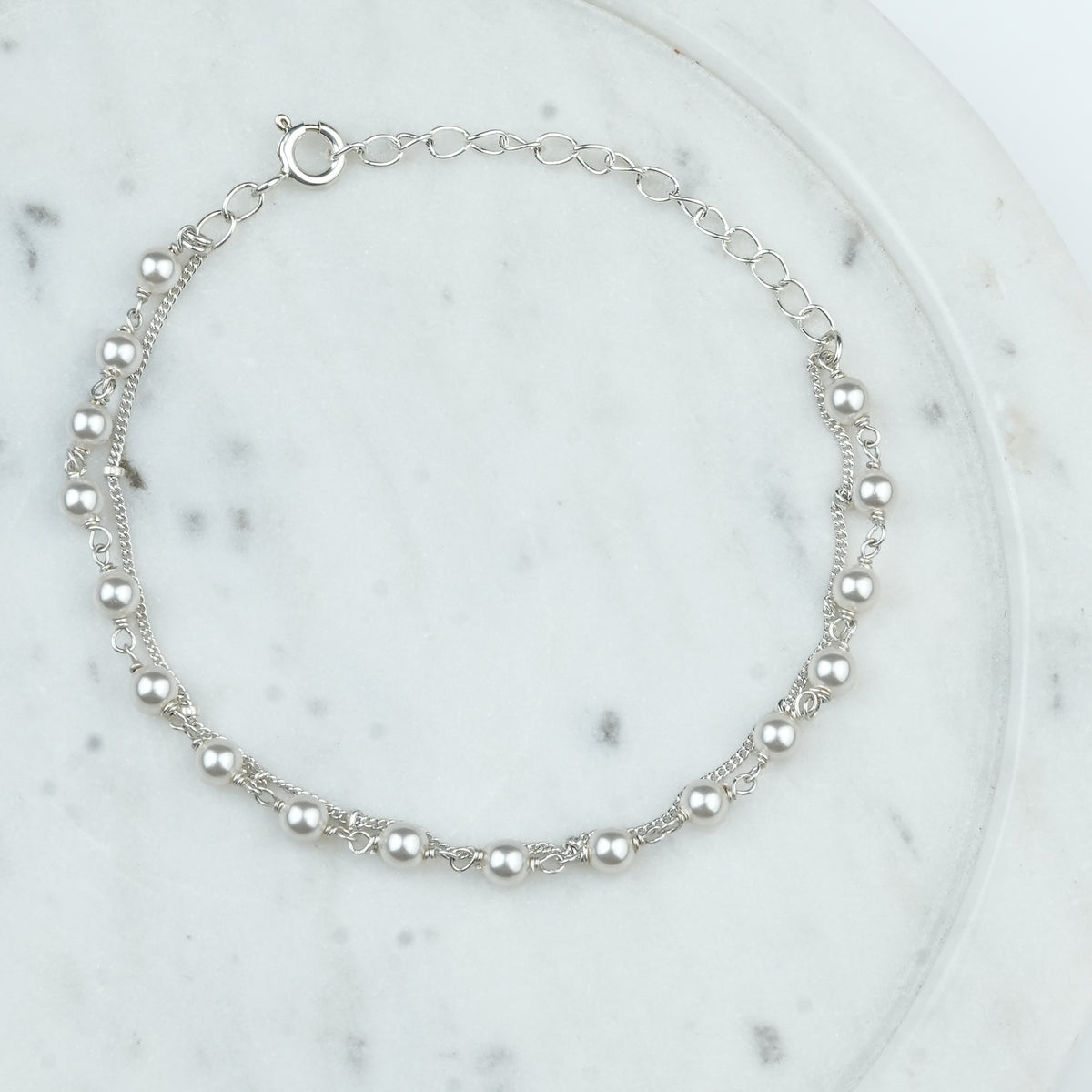 Dainty Pearl and Chain Bracelet (Project Handmade)