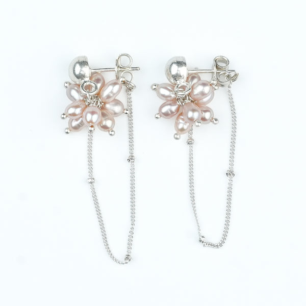 Rice Pearl Bunch Trinket Earring (Project Handmade)