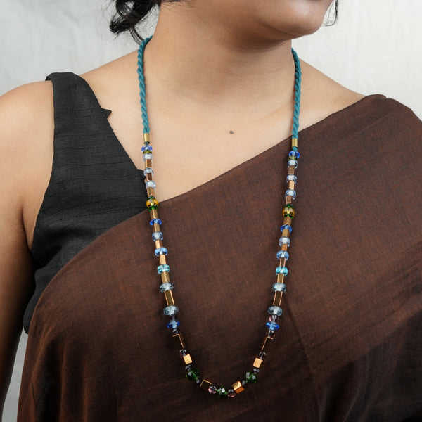 Glass Bead and Copper Bead Necklace