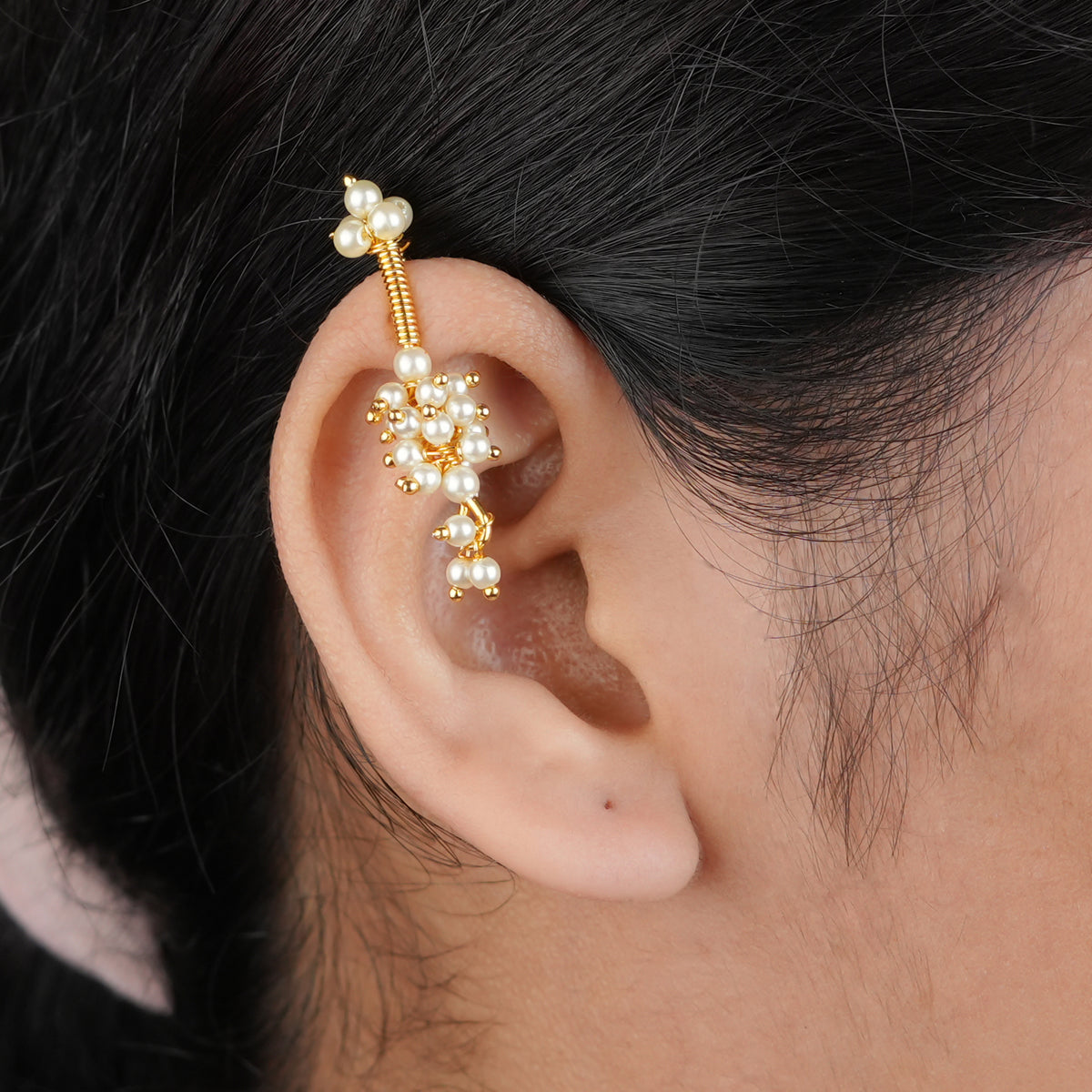22K Gold Plated Fashion Pearl Bugadi