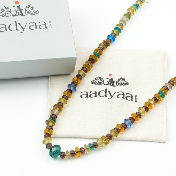 Multicolour Glass Bead Necklace