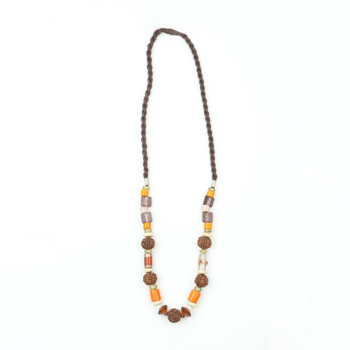 Rudraksha and Multicolour Bead Necklace