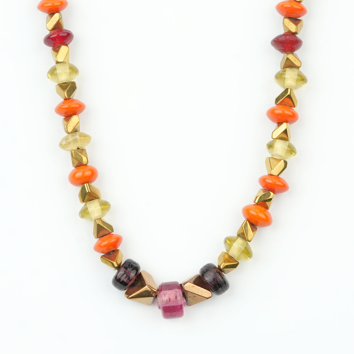 Multicolour Glass Bead Necklace