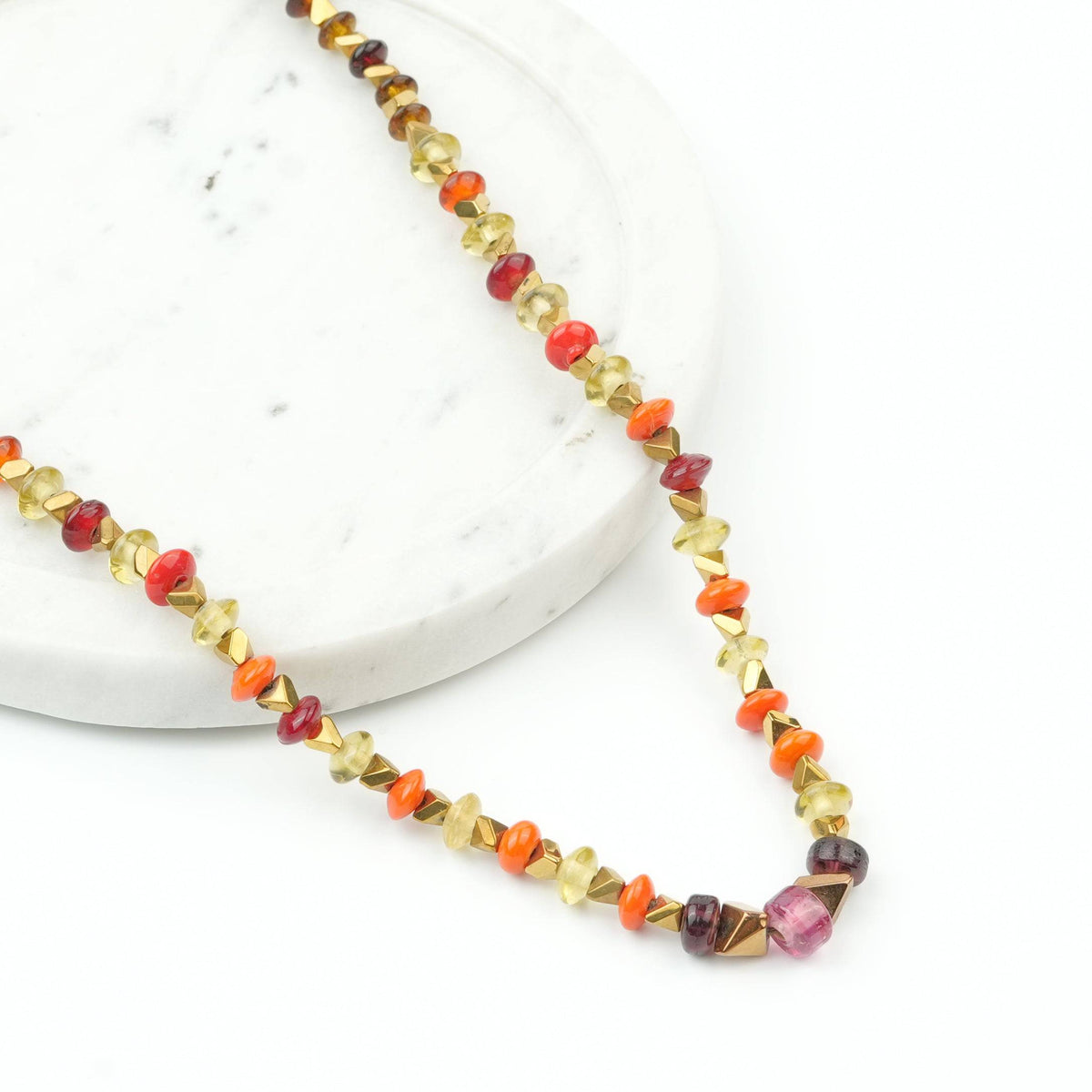 Multicolour Glass Bead Necklace