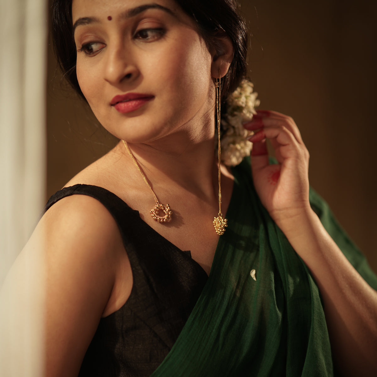 Kashmir Dejhoor Earring - Ghungroo | 92.5 Silver | 22K Gold Plated