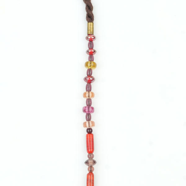 Glass Bead and Coral Bead Necklace