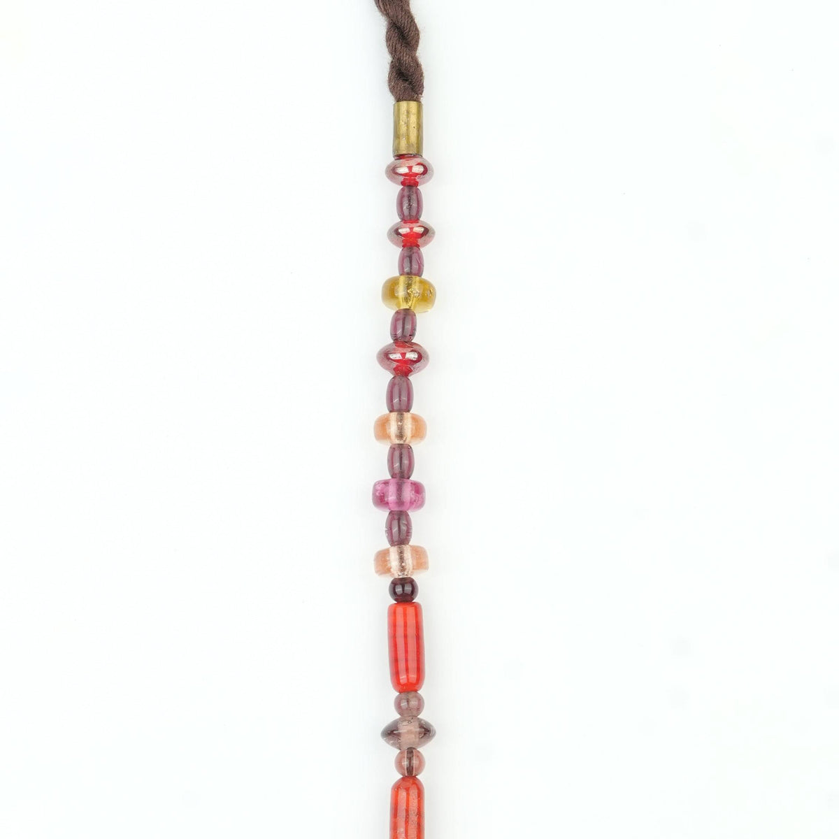 Glass Bead and Coral Bead Necklace