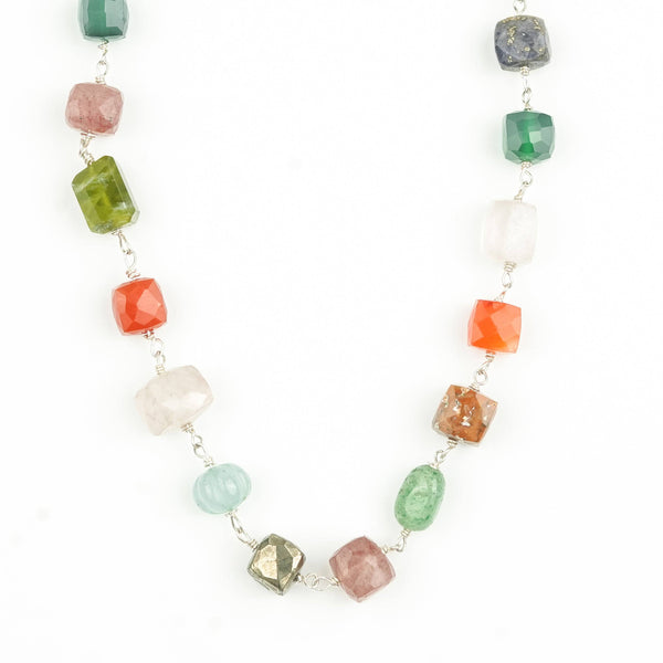 Multicolour Stone Ganthan Necklace – 26 Inches