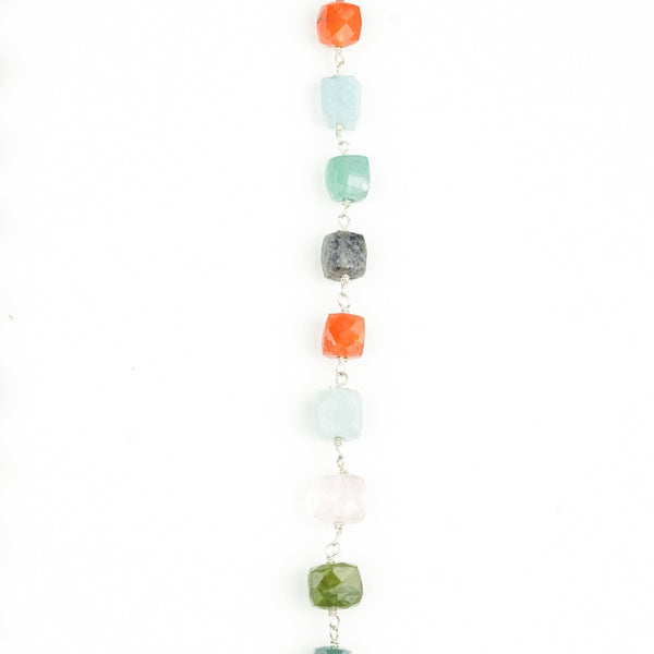 Multicolour Stone Ganthan Necklace – 26 Inches