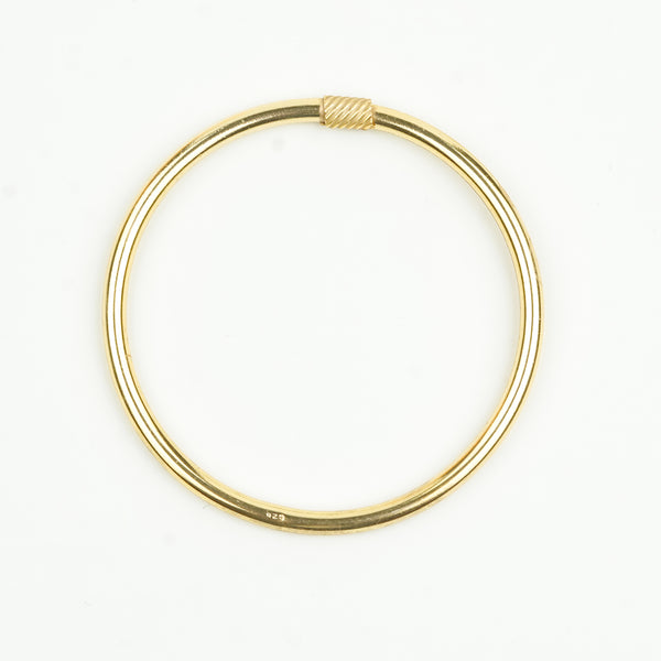 Openable Silver Bangle | 22K Gold-Plated