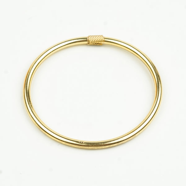 Openable Silver Bangle | 22K Gold-Plated