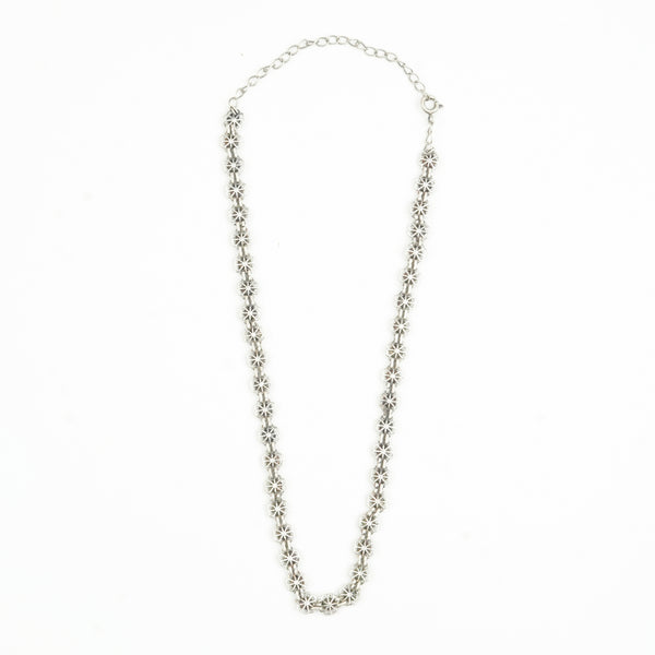 Oxidised Silver Bakul Chokar Necklace