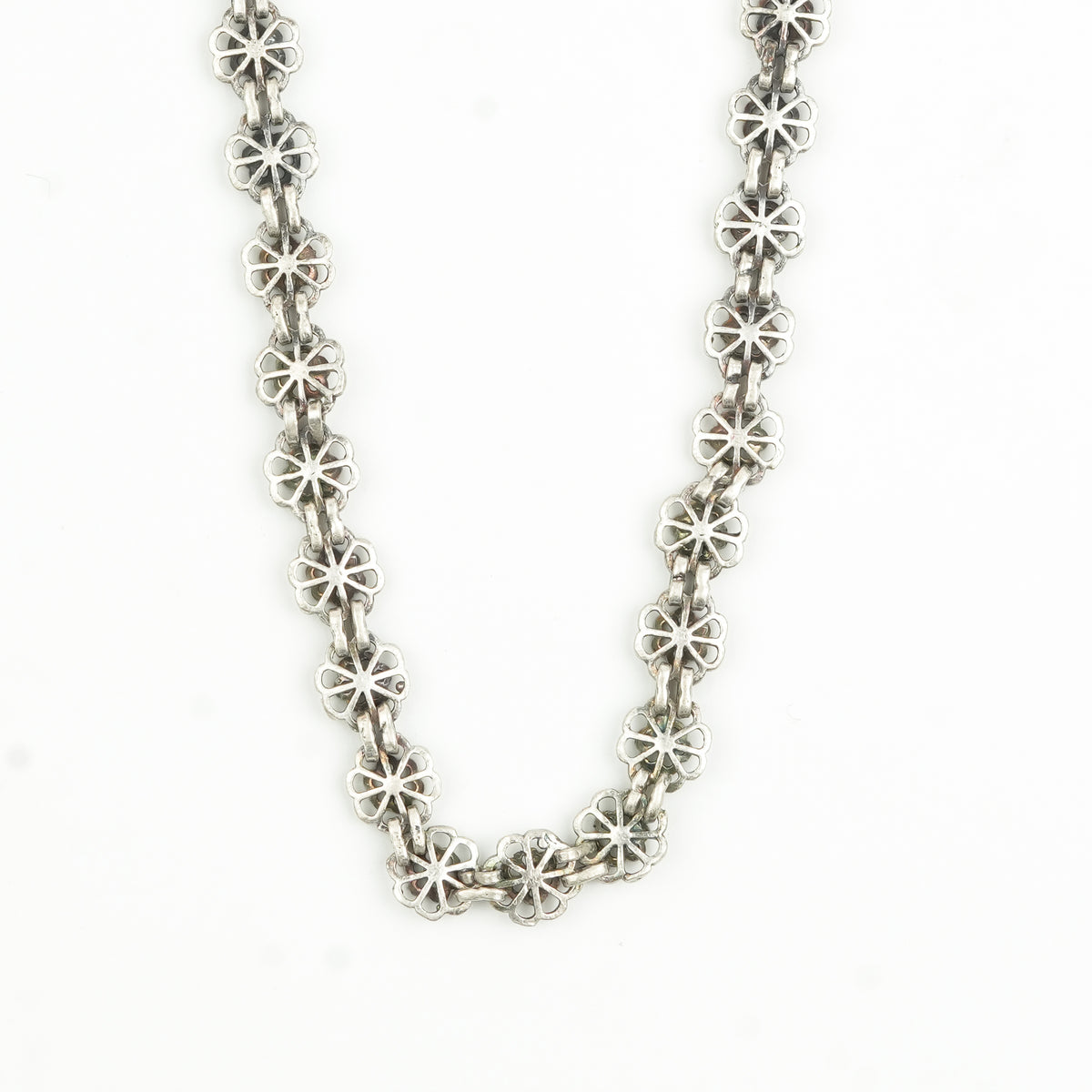 Oxidised Silver Bakul Chokar Necklace