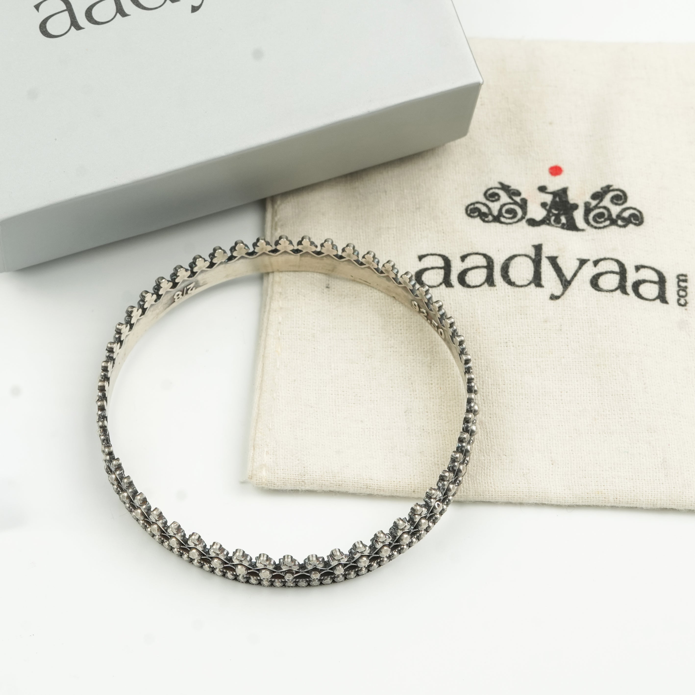 Oxidised Silver Picholi Bangle