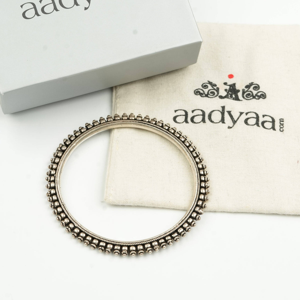 Oxidised Silver Filigree Bangle