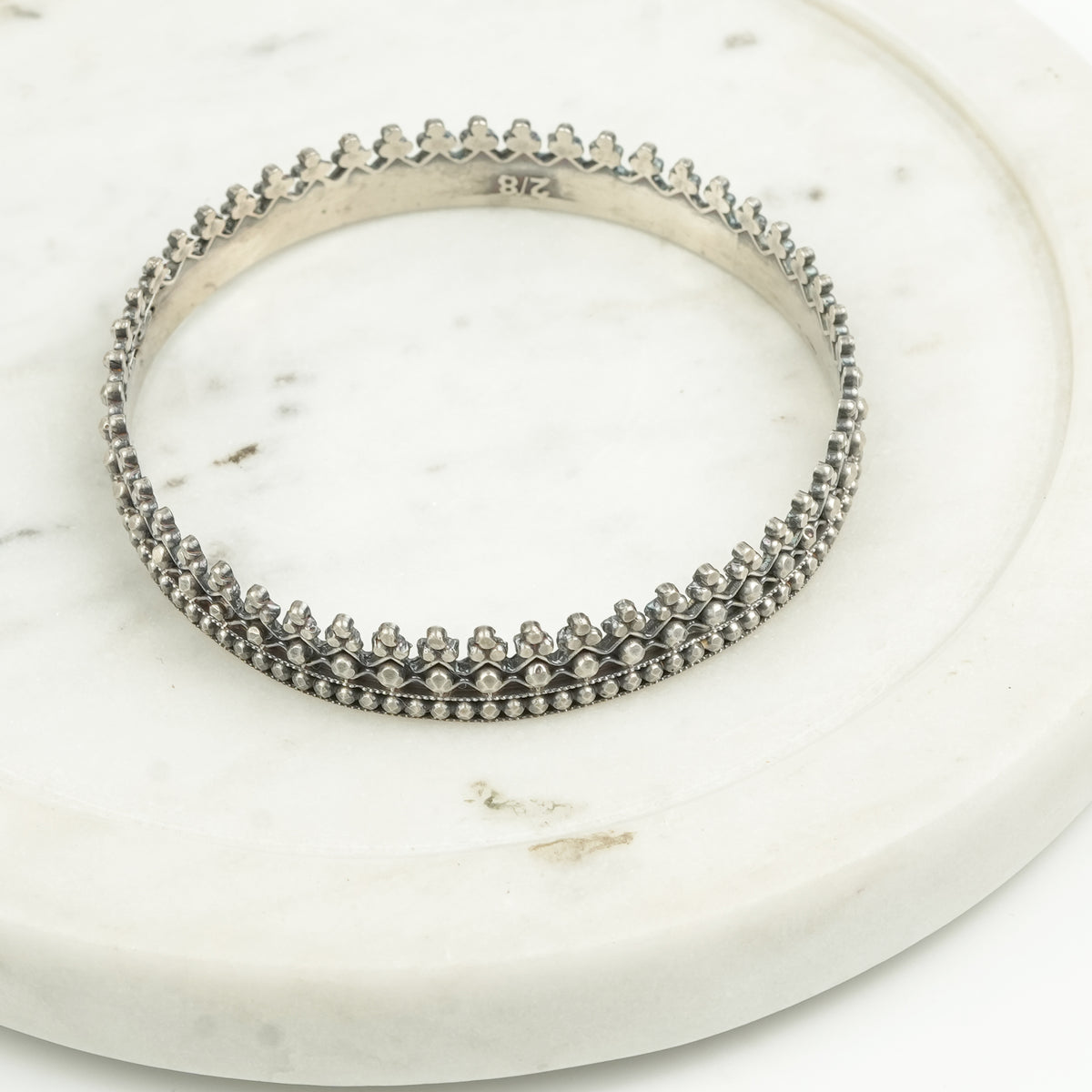 Oxidised Silver Picholi Bangle