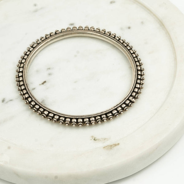 Oxidised Silver Filigree Bangle