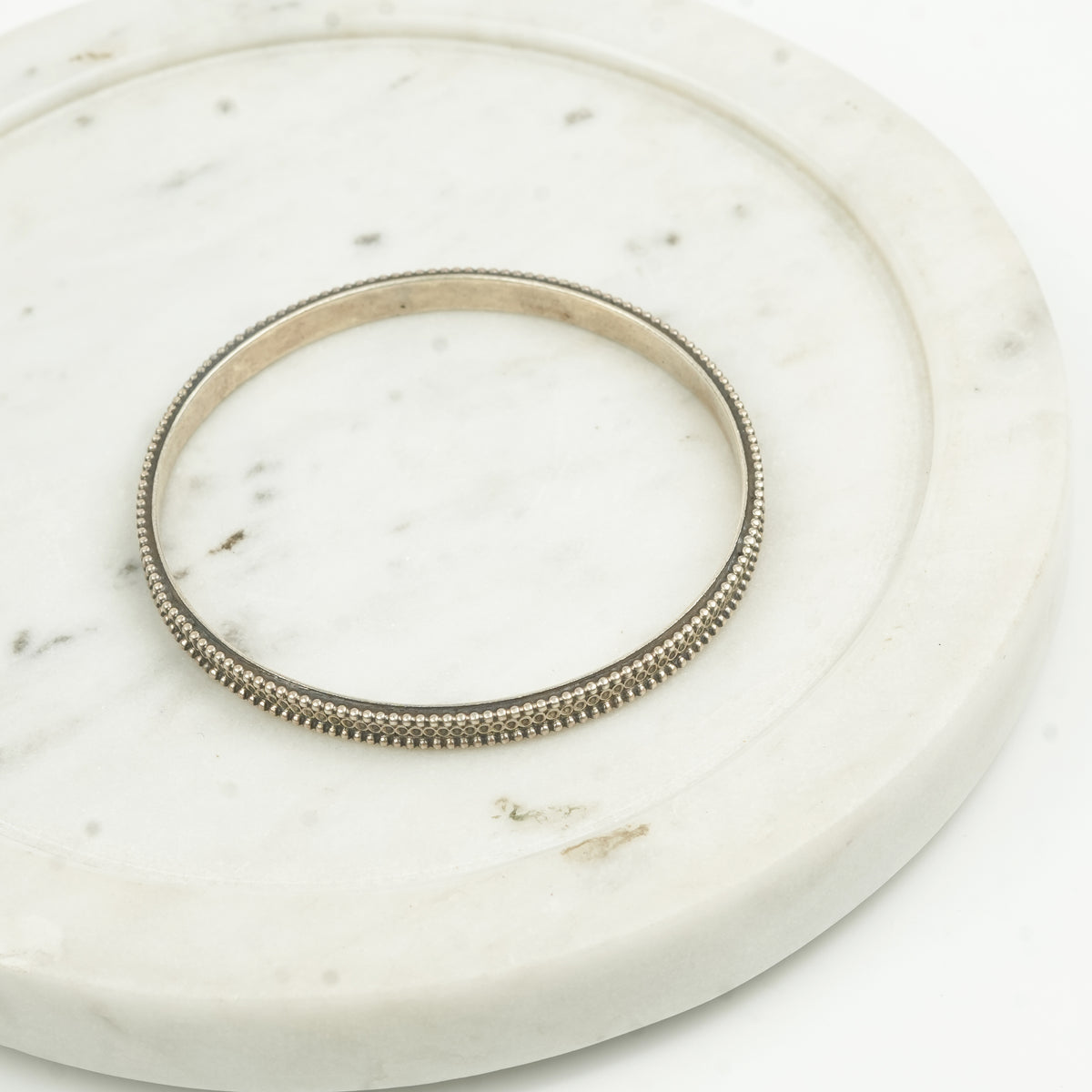Oxidised Silver Filigree Bangle