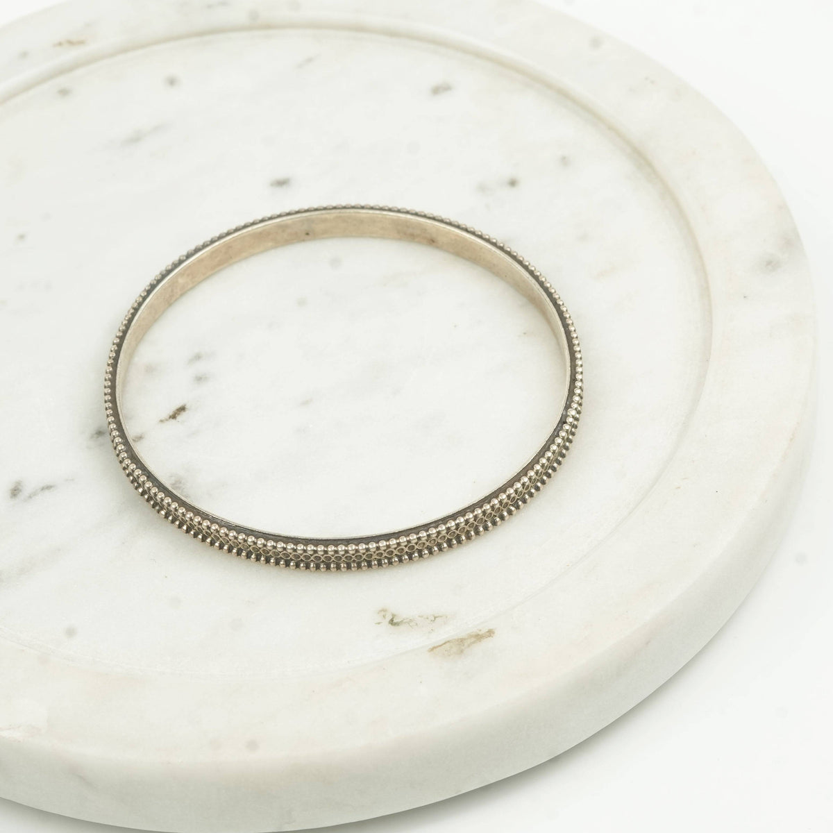 Oxidised Silver Filigree Bangle