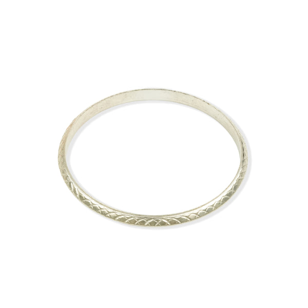 Silver Unisex Carved Kada