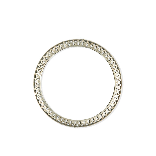 Oxidised Silver Filigree Bangle with Green Stones