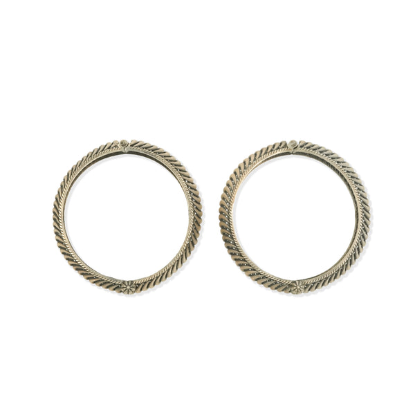 Oxidised Silver Shindeshahi Tode (Pair)