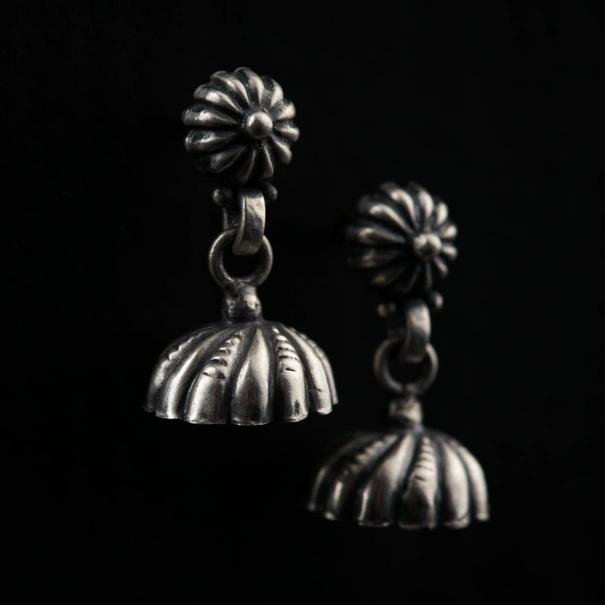 Silver Mini Dome Jhumki