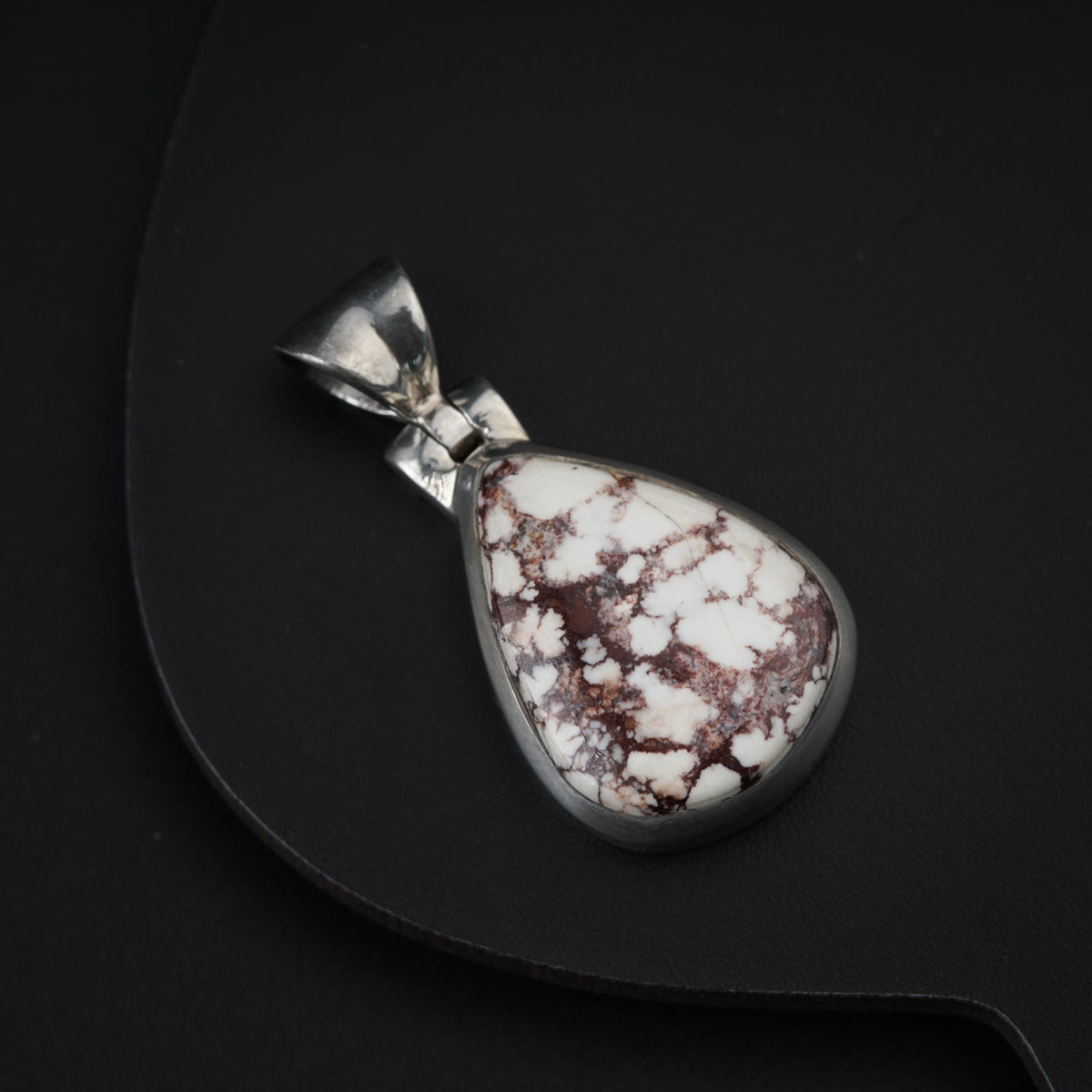 Silver Pendant with Wild Horse Jasper Stone