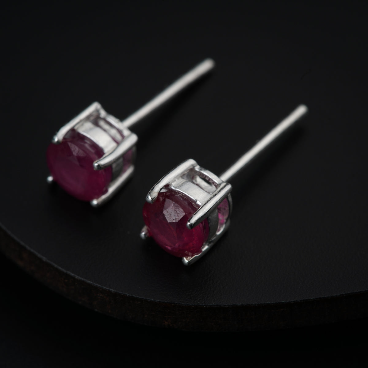 Ruby Silver Studs | 92.5 Silver