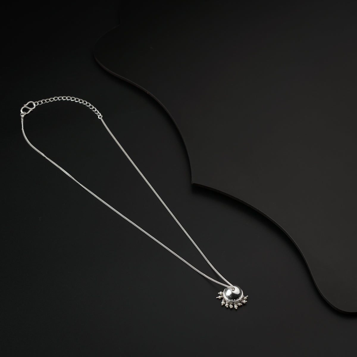 Silver Jhumki Necklace