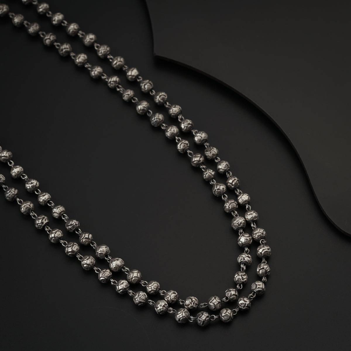 Double Layer Silver Oxidised Finish Mohanmaal