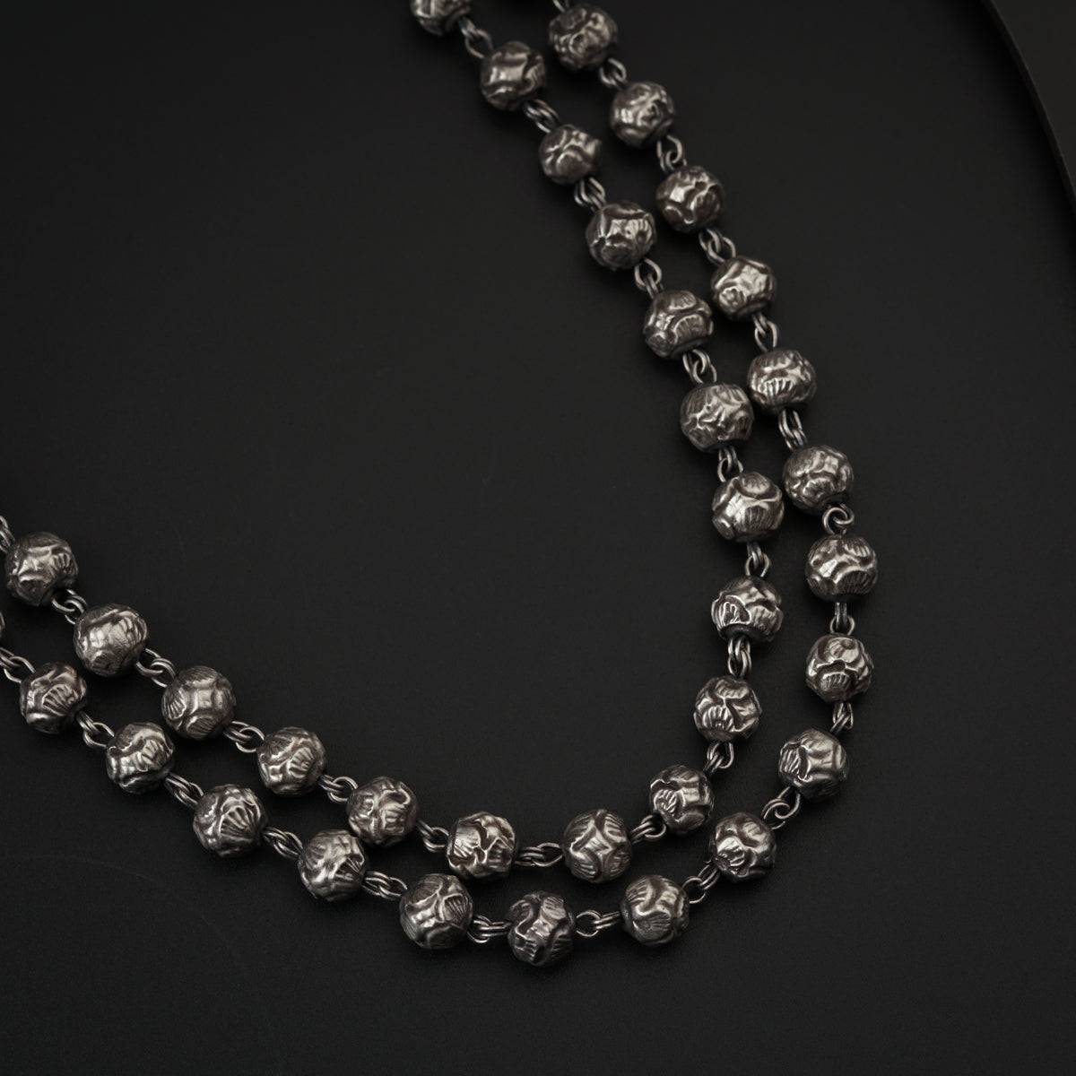 Double Layer Silver Oxidised Finish Mohanmaal
