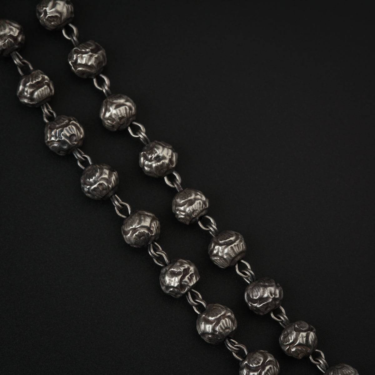 Double Layer Silver Oxidised Finish Mohanmaal