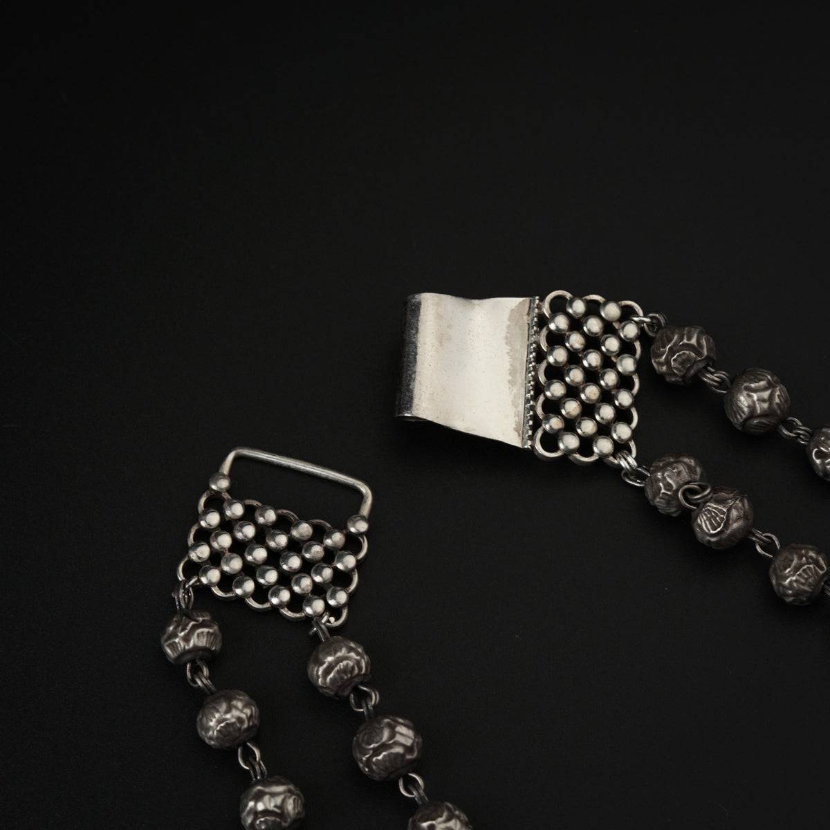 Double Layer Silver Oxidised Finish Mohanmaal