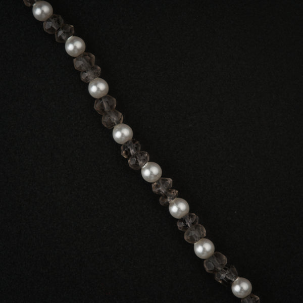 Handmade Smokey Quartz and Pearls Set