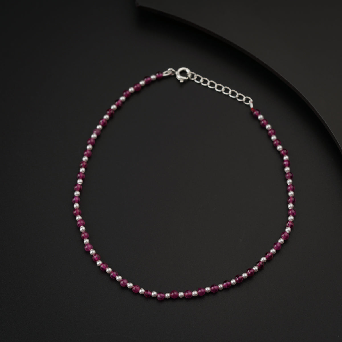 Ruby and Pearl Anklet